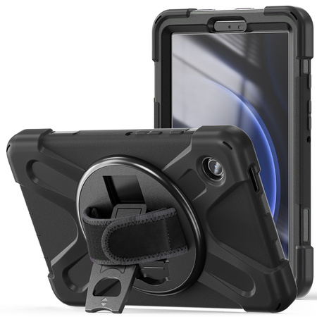Etui pancerne Shockproof do Samsung Galaxy Tab A9 8 / 8.7 2023, czarne - ochronne z podstawką