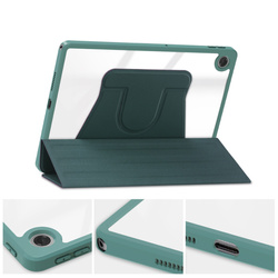 Etui 360 Crystal do Lenovo Tab 10.1 2025, zielone - ochronne z podstawką, dostęp do portów i przycisków