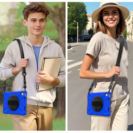 Etui Shockproof z uchwytem do Apple iPad 10.9 2022 / 11 A16 2025 / Apple iPad 10.9 / Apple iPad 11, niebieskie - ochronne
