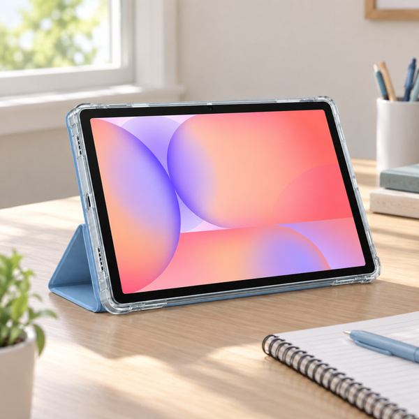 Etui Trifold do Galaxy Tab S10 Lite 10.9/ S10 FE/ S9 FE/ S9/ S8 z miejscem na rysik - niebieskie
