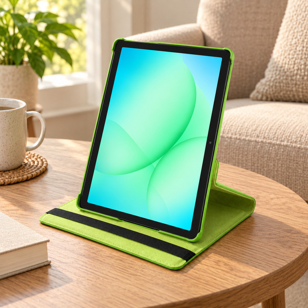 Etui obrotowe do Galaxy Tab A11+ 2025 X236/X235/X230 A9+ SM-X216/X215/X210 - zielone