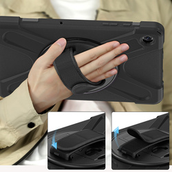 Etui Shockproof do Samsung Galaxy Tab A9 Plus 11 2023 X210 X215 X216, czarne - ochronne z podstawką