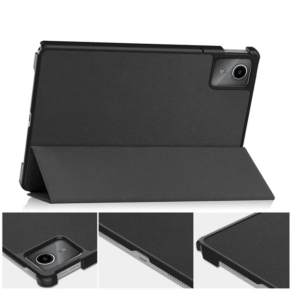 Etui Smart do Lenovo Tab M11 10.95 / Tab M11, czarne - ochronne z podstawką, dostęp do portów i przycisków