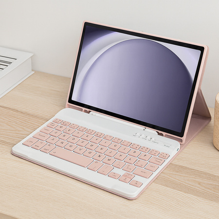 Etui z klawiaturą Bluetooth do Samsung Galaxy Tab A9 8.7 CFX110 (Różowe)