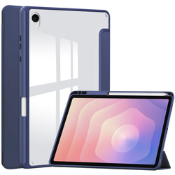 Etui Clear Pencil do Samsung Galaxy Tab S11 11 SM SMX736 z klapką, granatowe - ochronne