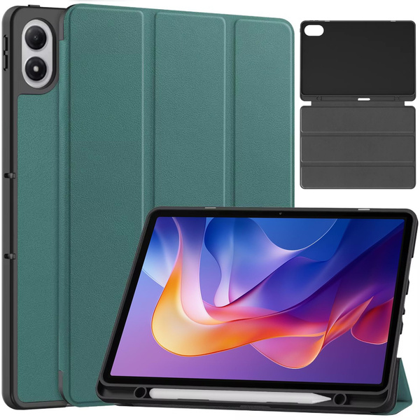 Etui z uchwytem na rysik do Redmi Pad 2 11 2025, ochronne, ciemnozielone