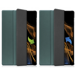Etui Smart do Galaxy Tab S9 Ultra / S10 Ultra 14.6 X910 X916 X926, zielone - ochronne z podstawką