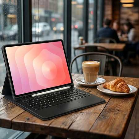 Etui i KLAWIATURA touchpad do Samsung Galaxy S11 X730 X736 uchwyt na rysik, czarne