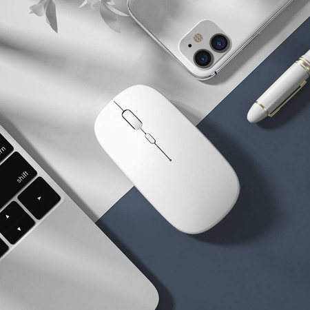 Myszka Bezprzewodowa mysz komputerowa Bluetooth 2.4G Sensor Optyczny, niebieska