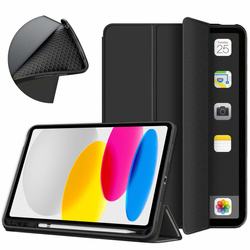 Etui Smart do iPad 10.9 2022 Gen. 10, czarne - ochronne z podstawką, dostęp do portów i przycisków