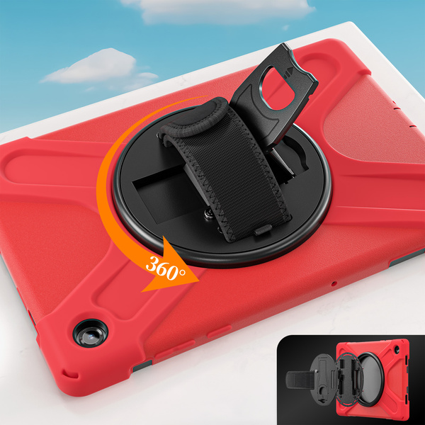 Etui do Samsung Galaxy Tab A11 Plus 10.9 2025 / A9 Plus - Pancerne z szybką, uchwytem i paskiem