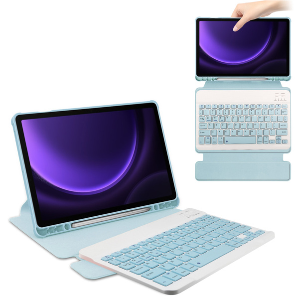 Etui 360 z klawiaturą do Samsung Galaxy Tab S9 / S10 FE 10.9 na Rysik / Samsung Galaxy Tab S10 - ochronne