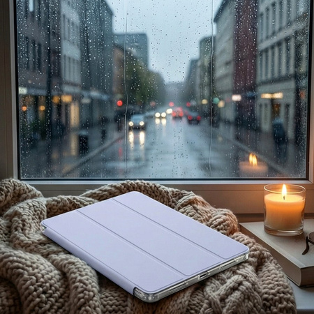 Etui Crystal do Apple iPad 10.9 10 2022 / iPad 11 A16 2025 Gen 10 11, fioletowe - ochronne z podstawką