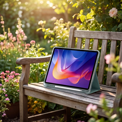 Etui do Xiaomi Redmi Pad 2 11 2025 - przezroczyste z miejscem na rysik i podstawką, zielone
