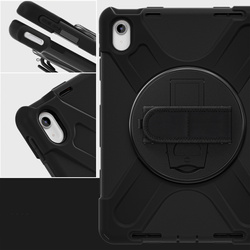 Etui Shockproof z uchwytem do Apple iPad 10.9 2022 / 11 A16 2025 / Apple iPad 10.9 / Apple iPad 11, czarne - ochronne