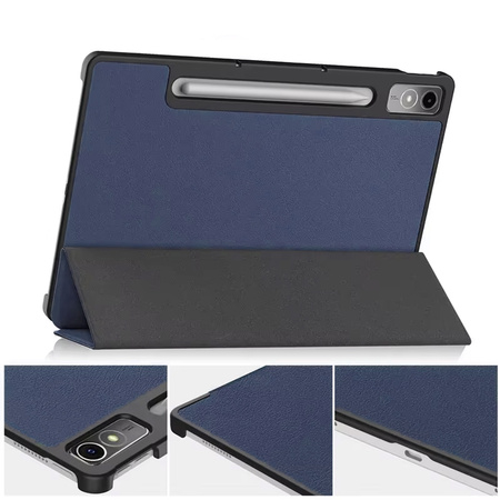 Etui Smart Case do Lenovo Tab P12 12.7 TB370 2023 / Tab P12 TB370, granatowe - ochronne z podstawką