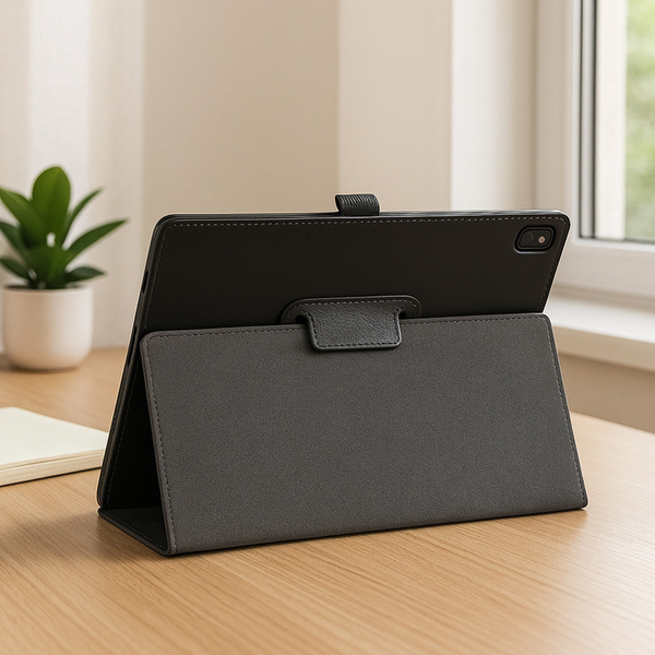 Etui Slim z klapką do Lenovo Tab M10 10.1 2022 3 Gen / 3rd Gen, czarne - ochronne z podstawką