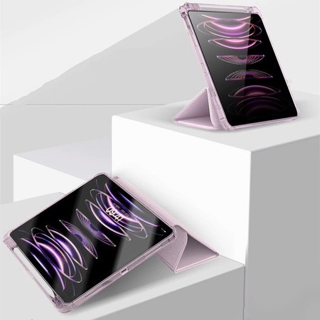 Etui Hard Crystal z uchwytem na rysik do Apple iPad 10.9 10 GEN 2022 / iPad 11 A16 11GEN 2025 - Pink