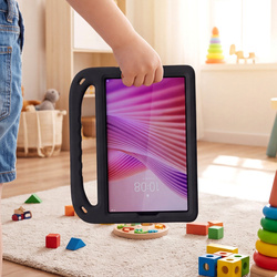 Etui ochronne z uchwytem do Lenovo Tab One 8.7 2025 TB305FU TB305XU, czarne, z podstawką