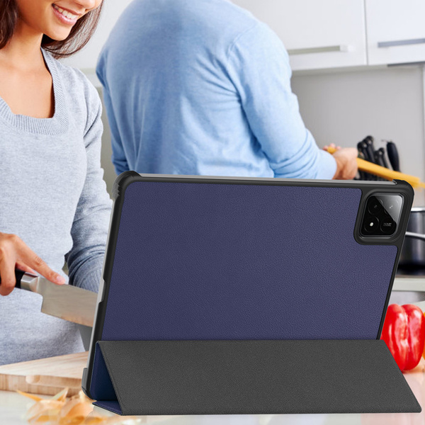 Etui Smart do Xiaomi Pad 7 / Pad 7 Pro 11.2 z klapką / Xiaomi Pad 7 Pro, granatowe - ochronne z podstawką