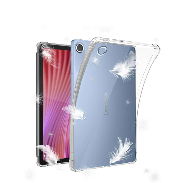 Etui Silikonowe do Lenovo Tab 10.1 2025, przezroczyste - ochronne z podstawką, dostęp do portów i przycisków
