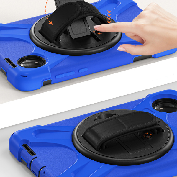Etui pancerne Shockproof z uchwytem do Xiaomi Redmi Pad SE 8.7 2024 / Redmi Pad SE 8.7, niebieskie - ochronne