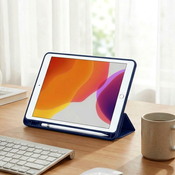 Etui Smart case do Apple iPad Mini 4 5 2015 / 2019 z klapką wake up sleep / Apple iPad Mini 4 / Apple iPad Mini 5, granatowe - ochronne