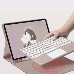 Etui z klawiaturą Bluetooth do Samsung Galaxy Tab A9 8.7 X110 / X115, różowe - ochronne
