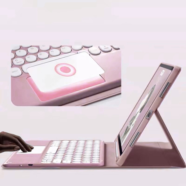 Etui z klawiaturą do Apple iPad Air 13 M2 2024 M3 2025 Gen 6 7 / iPad Air 13 Gen. 6 A2898, różowe - ochronne