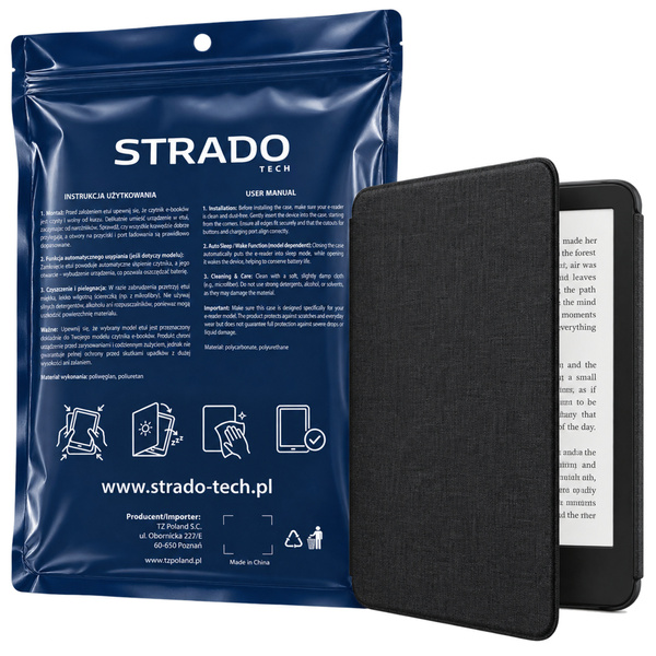 Etui Smart Case Kindle Paperwhite 6/ Colorsoft/ Signature Edition- Black