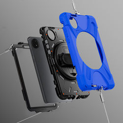 Etui pancerne Shockproof z uchwytem do Xiaomi Redmi Pad SE 8.7 2024 / Redmi Pad SE 8.7, niebieskie - ochronne