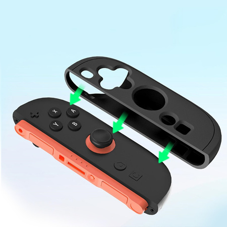 ZESTAW XXL 2x etui do Nintendo Switch 2 2025 szkło, 2x osłona, 4x nakładki, czarny