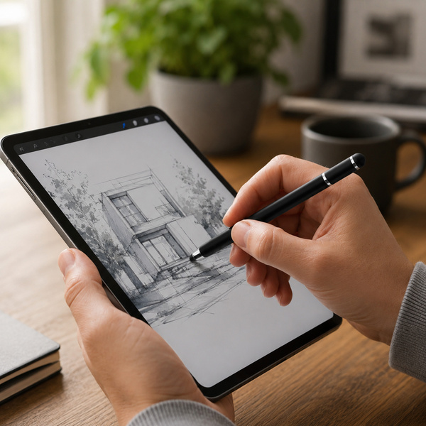 Precyzyjny rysik stylus pen do tabletu telefonu, dwustronny, czarny