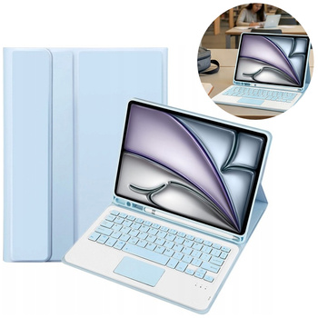Etui z klawiaturą touchpad do iPad Air 11 M4 2026/ Air 11 M3 2025/ Air 11 M2 2024, gen. 8/ 7/ 6, niebieskie