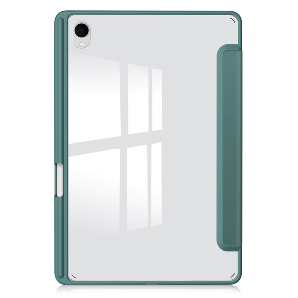 Etui Clear Pencil do Samsung Galaxy Tab S11 11 SM SMX736 z klapką, zielone - ochronne