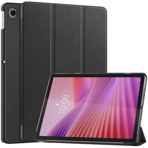 Etui Smart do Lenovo Tab 10.1 2025 z klapką / Lenovo Tab, czarne - ochronne z podstawką