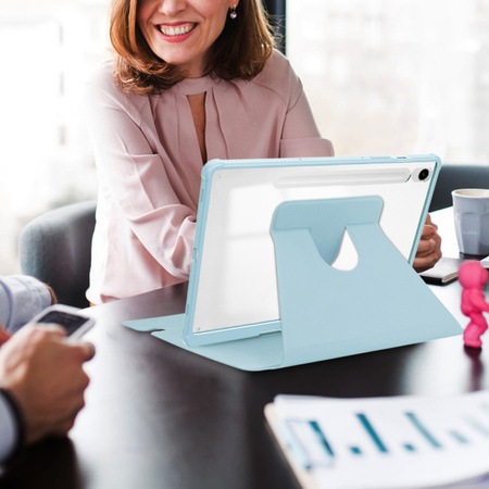 Etui 360 i KLAWIATURA do Samsung Galaxy Tab S9/ S9 FE/ S10 FE 10.9 na Rysik, niebieskie