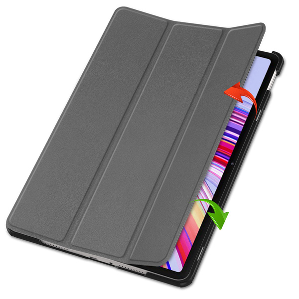 Etui Smart do Lenovo Tab One 8.7 2025 TB305FU TB305XU, ochronne z podstawką - szare