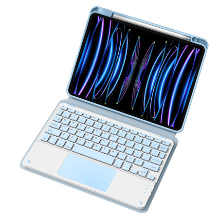 Etui z klawiaturą Bluetooth do Xiaomi Mi Pad 6 / 6 Pro 11 2023 / 6 Pro, niebieskie - ochronne z podstawką