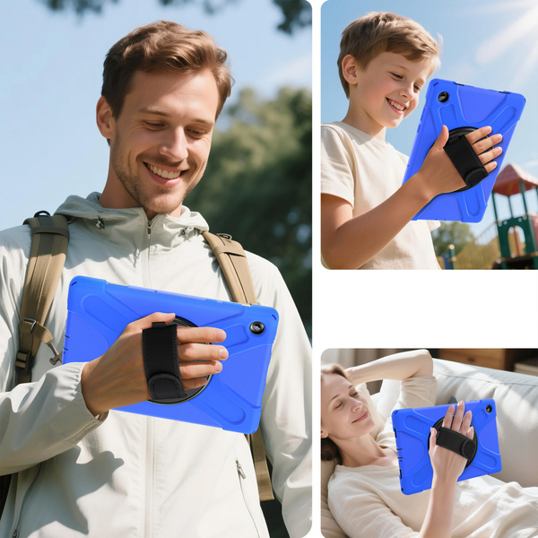 Etui do Samsung Galaxy Tab A11 Plus 10.9 2025 / A9 Plus - Pancerne z szybką, uchwytem i paskiem