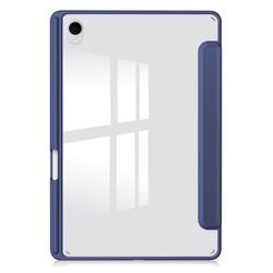 Etui Clear Pencil do Samsung Galaxy Tab S11 11 SM SMX736 z klapką, granatowe - ochronne