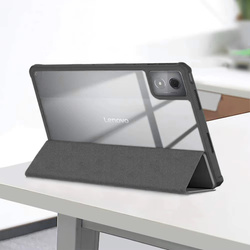 Etui Clear Pencil do Lenovo K11 Plus, czarne - ochronne z podstawką, dostęp do portów i przycisków