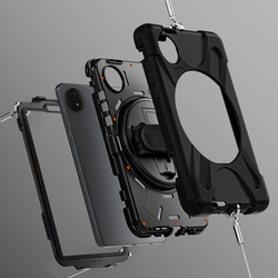 Etui pancerne Shockproof z uchwytem do Xiaomi Redmi Pad SE 8.7 2024 / Redmi Pad SE 8.7, czarne - ochronne