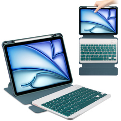 Etui 360 z klawiaturą do iPad Air 11 M4/ M3/ M2 2026/ 25/ 24 ochronne zielone