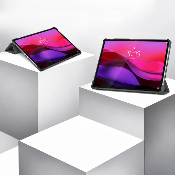 Etui Smart do Lenovo Yoga Tab Plus 12.7 2025 z klapką i podstawką - szare