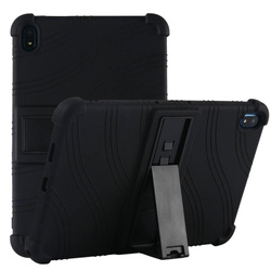 Etui Pancerne Armor do Nokia T20 10.4, czarne - ochronne z podstawką, dostęp do portów i przycisków