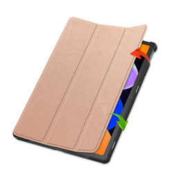 Etui Smart do Lenovo Idea Tab 11 2025 z klapką, złote - ochronne z podstawką