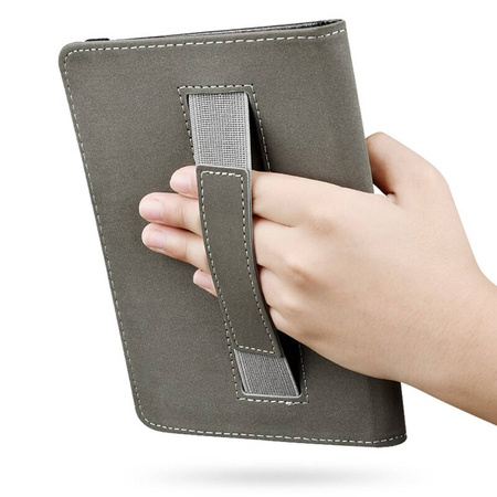 Skórzane etui z uchwytem do Kindle 11/10 Paperwhite 1/2/3/4 Inkbook, granatowe
