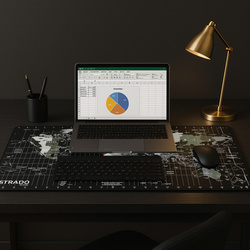Duża podkładka pod myszkę laptop Gamingowa mata na biurko 90x40 XXL, czarny