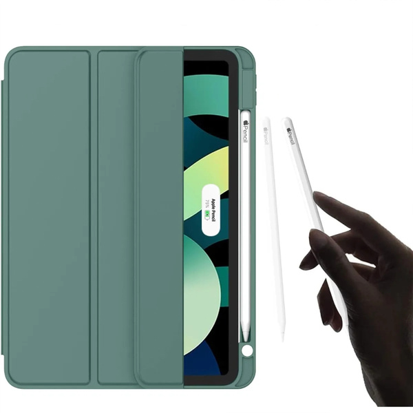 Etui Smart Pencil do iPad Air 11 M4 M3 M2, 2026/ 25/ 24, gen. 8/ 7/ 6, zielone - ochronne z podstawką